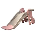 Indoor -Kleinkind Slide Stall Kids Mini Playground mit kleinem Basketball (Rosa grau)