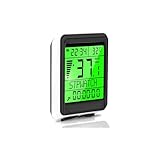 ICOCOPRO Fahrradcomputer Fahrrad Kilometerzähler Kabelloser wasserdichter großer LCD-Bildschirm 5 Sprachoptionen Fahrradcomputer Automatisches Aufwachen und Schlafen Multifunktion