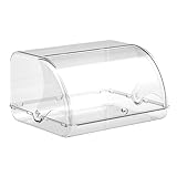 Küchenarbeitsplatte Brotbox - Clear Acryl -Lagerbehälter, Roll Top Deckel Organizer | Geräumiges Rack für hausgemachte Brotkekse Muffins Bagels, langlebiger Pantry -Halter für tägliche Frische und Hau