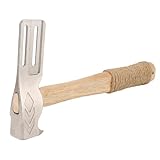 SUNGOOYUE Latthammer, Multifunktionales Magnetisches Dachbeil mit Hanfseil, Rutschfester Holzgriff für Dachreparaturen und Bauarbeiten