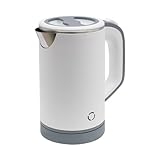 ROGONPDK 800ML Kleiner Wasserkocher, 600W Edelstahl Reisewasserkocher Tragbarer Leise Reise Mini Camping Teekocher, 5 Minuten schnelles Kochen Energieeffizienz - Kettle (Weiß)