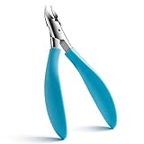FVION Nagelzangen für Fußnägel Profi – Edelstahl Fussnagelschere für Dicke & Eingewachsene Nägel, Nagelschere Fußnägel & Fingernägel, Weicher Rutschfester Griff - Blau