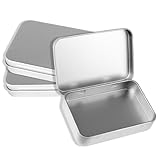 3 Stück Metalldose Klein Aufbewahrungsbox, Rechteckig Dose Blechdose mit Deckel Metalldose Seifenbox für Gewürze Kosmetika üßigkeiten und kleinen Gegenständen, 88 x 60 x 18 mm/3,46 x 2,36 x 0,7 Zoll