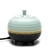 TWDYC Keramik elektrischer Räucherbrenner Räucherpulver Ätherisches Ölzähler Reinigungsluft Aromatherapie Elektrische Räucherstäbchenbasis ( Color : D , Size : 12cm*7.5cm )