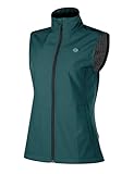 KUTOOK Weste Damen Sommer Leicht Ärmellos Laufweste Sportweste Fahrradweste Radweste Winter Softshell Fleece für Outdoor Hundesport Golf Grün XL