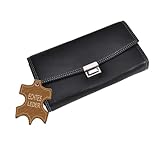 Echtleder Kellner Geldbörse, Kellnerbörse, Geldbeutel, Damen Herren Portemonnaie mit Holster, Steck-Tasche und Kette mit großem Münzfach, Taxi, Restaurant, Pizza Robust