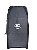 Fetch 50 Doppelte Bodyboard-Tasche mit Rucksackgurten, strapazierfähiges Polyester, große Zubehörtasche, schwarz mit weißem Logo