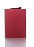Paper24 25 Faltkarten A6 240g/m² Bordeaux für Briefumschläge im Format DIN C6