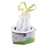 Beatifufu Faltbarer Tragbarer Töpfchensitz mit Einwegbeuteln Klappbare Toilette für Jungen und Mädchen Hygienisch und Langlebig für Camping und Autofahrten