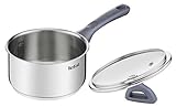 Tefal Daily Cook Stielkasserolle aus Edelstahl, 16 cm, 1 Liter, verstärkter Boden, geeignet für alle Herdarten einschließlich Induktion, hohe Leitfähigkeit und Widerstandsfähigkeit