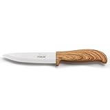 STONELINE® Back to Nature Keramik-Universalmesser, 24,2 cm, Holzoptik, Messer, zum Schneiden von Obst, Gemüse und Fleisch