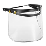 Kisangel Schutzhelm Gesichtsschutz Visier aus Aluminium mit Transparentem Spritzschutz für Schweiß und Schleifarbeiten Helmbefestigung Schlagfestes Hartvisier für Bauhelme