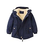 Winterjacke Kinder Jungen Warm Steppjacke Dicke Mantel Baby Wintermäntel mit Kapuze Ohren Winter Kinderjacke Kapuzenjacke Casual
