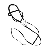 Sosoport Reiterrollen Pferdeseil Pferdestallbedarf Halfterpferd Rinderseilhalfter Pferdehalfter Strickhalfter für Pferde Englische Zäume für Pferde Nylon Black