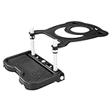 Auto-Fußstütze, Kinder-Sicherheitsstufe, ergonomische Baby-Beinstütze, verstellbarer Reisekomfort, tragbares Design für Auto, Camping, Schreibtisch, Outdoor, Zuhause und Arbeit, Schwarz/Grau