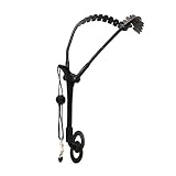 Generic Doppelter Schultergurt Saxophon Nackengurt Verstellbarer Gurt Professioneller Saxophon-Gurt Keine Belastung des Halses ABS + Metall Schwarz