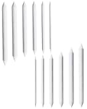 12 Stücke Papierwischer Bleistife, Doppelköpfe Papier Stift Weiß Art Papier Stümpfe für Zeichnen DIY,Art Papier Mischstümpfe Und Tortillions Set Mixer Student Skizze Zeichenwerkzeuge, 4/6/9/10/12/13mm