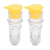 2 Stück tragbare Zitronenpresse, PP ABS, tragbare manuelle Zitronenpresse für Orangen-Zitronen-Kiwi-Mango-Saft