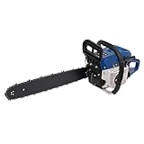 AOOUNGM Benzin Kettensäge 52CC Motorsäge 50 cm Schwertlänge Benzinbetriebene Motorsäge Handgeführte Kettensäge Benzin mit Handschuhe und Werkzeugtasche für Baumschnitt, Blau