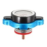 FUNOMOCYA Kfz Wassertemperaturanzeige Aluminiumdeckel mit Temperaturmesser Kühlmittelanzeige für Pkw Lkw und Wohnmobile Mechanisches Wassertankthermometer Langlebig und Präzise