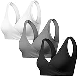 AUYAO Schwangerschafts Still Bh, 1 Teiliger Damen Nahtloser Schlaf Bh Seamless Bh mit Zusätzlichen Bh Verlängerungen, Schwangerschafts Bh Damen Ohne Bügel, Abnehmbarer, Gepolsterter Komfort Bh (M)
