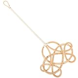 Yardwe Traditioneller Teppichklopfer aus Handgeflochtenem Rattan mit Langem Griff Effektives Reinigungswerkzeug für Staubentfernung bei Teppichen Quilts und Decken Langlebig und