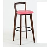 Stilvolles Stuhl-Set aus Metall und Holz für Küche und Bar, schlichtes Design, Rosa, 91 x 71 x 40 cm