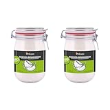 mituso Bio Kokosöl desodoriert 2 Liter | Geschmacksneutral - Ideal zum Braten, Backen, Frittieren | vegan, ohne Zusätze - Vielseitig für Haut & Haar | im Drahtbügelglas