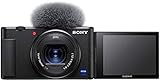 Sony, Vlog-Kamera ZV-1 | Digitalkamera (Variabler Bildschirm für Vlogging, 4K-Video) ZV1BDI.EU – Schwarz (erneuert)