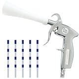 Druckluft Reinigungspistole,Kompressor Trocken Ausblaspistole 6-9 Bar mit 5 Schlauch, Sprühen Hochdruck Luftpistole, Druckluftpistolen Sprühpistole für Schmutz und Staub aus Auto (Weiß)