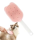 Weiche Silikon Katzenbürste – Katzenpflegebürste – Tierhaarbürste, Fellpflege Massagewerkzeug | Entfilzen, Enthaaren für Kätzchen, Hund, Bad, Indoor-Nutzung, Làng- und Kurzhaar