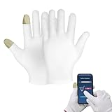 Feuchtigkeitsspendende Handschuhe | Baumwollhandschuh | Hand-Feuchtigkeitspflege-Handschuhe | Touchscreen-wiederverwendbare weiße Handschuhe für Damen und Herren für Münzschmuck-Inspektion