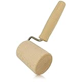 SOHFA Nudelholz aus Buchenholz | Teigrolle made in europe - Holz Teigroller als Backzubehör | stabiler Holz-Nudelwalker zum Ausrollen von Fondant, Teig (43 x 5.5cm) (Backblechroller gerade)