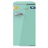 Cecotec Bolero Coolmarket TT Origin 103 Green E. Mini-Kühlschrank, Grün, 89,3 cm hoch und 48,7 cm breit, 95 l Fassungsvermögen und Energieeffizienzklasse E