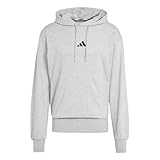 adidas Herren Essentials FEELCOZY French Terry Hoodie, medium Grey Heather/Black, M