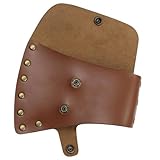 Beilhülle aus PU-Leder, Axtscheide, Taillenmontage, Axtkopfabdeckung mit Druckknopf, 15, 5 x 10, 9 cm, Beilscheide für Camping, Holzbearbeitung..