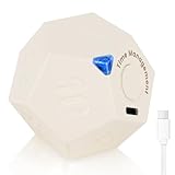 Cuteefun Pomodoro Timer, Drehbarer Kurzzeitwecker, Wiederaufladbarer Eieruhr mit Vibration, 12-Seitiges Timer Kinder, Countdown Timer mit Einstellbarem ton für Küche, Sport, Studium, Weiß