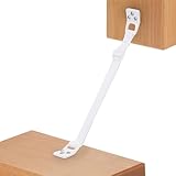 TV und Möbel Kippsicherung/Kindersicherung von Bébé Earth | Sicherungsgurt für Baby und Kinder | Kippschutz für Fernseher, Flachbildfernseher, Schränke | Türstopper gratis dazu | Weiß