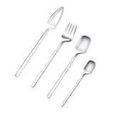 MAGICLULU 1 Satz Geschirr slico messer Tafelbesteck küchenbesteck cutlery set supoon Stecker heften Charmearmbänder kleiner Topf Decoupage Edelstahlbesteck Besteckset Rostfreier Stahl Silver