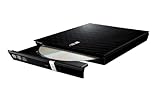 ASUS SDRW-08D2S-U Lite externer Slim DVD Brenner (8x DVD±R, 6x DVD±R DL, 5x DVD-RAM, USB 2.0) inkl. Cyberlink Power2Go, Hochglanz Schwarz