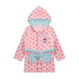 Peppa Pig Mädchen Bademantel Peppa Wutz Morgenmantel Fleece Hausmantel (DE/NL/SE/PL, Numerisch, 98, Regular, Rosa)