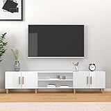 Generisch TV-Schrank Hochglanz-Weiß 180x31,5x40 cm Holzwerkstoff,jiangboyue-816258