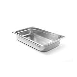 HENDI Gastronormbehälter, Temperaturbeständig von -40° bis 300°C, Heissluftöfen-Kühl- und Tiefkühlschränken-Chafing Dishes-Bain Marie, 5L, GN 1/1, 530x325x(H)40mm, Edelstahl, 6 Stück