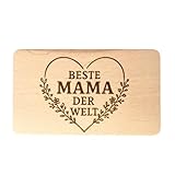 Geschenk Muttertag – personalisiertes Frühstücksbrettchen mit Gravur – Geschenkidee Muttertag – Muttertag - Motiv: Herz