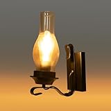 MINUS ONE Einfach Kreativ Wandleuchte Vintage Antik Nostalgie Innen Design Wandlampe Rund Weiß Glas Lampenschirm Lampenfassung Rustikale Wandleuchte Antik Wirkende