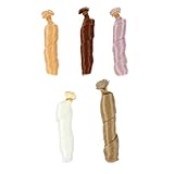 ibasenice 5 Stück Puppe Perücke Babypuppe lockig Glatte Haarsträhnen Puppe gerade Perücke rosa Perücke puppenperücken puppenhaar DIY zubehör Puppenherstellungswerkzeug Hochtemperaturdraht