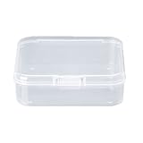 Quadratische Schmuck-Aufbewahrungsbox aus transparentem Kunststoff, für Schatulle, Perlenbehälter, Bastelarbeiten