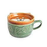 YTtkku Neuheits Frühstückstasse Schöne Kaffeetasse Mit Deckel 220 Ml Wiederverwendbare Wasserbecher Perfekt Für Zuhause Und Büro. Neuheits Frühstückstasse