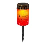 Grablicht | Dekorative Teelichtlaterne | LED Grab Solarleuchte Solarbetrieben Mit Bewegungsmelder Für Den Außenbereich Gartenweg Dekoration Haus