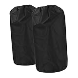 Supvox 2 Stück Teiliges Schwarzer Oxford Stoff Gasflaschenschutzhülle UV Beständig Wetterfeste Abdeckhaube für Camping und Outdoor BBQ Staubschutz für Propangasbehälter